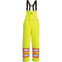 Journeyman Detachable Bib Safety Pants, Polyester, Small, High Visibility Lime-Yellow NRZ Safety Inc.