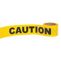 Ruban pour barricade Caution, Anglais, 3" la x 300' lo, 1,5 mil, Noir sur jaune NRZ Safety Inc.