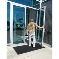 Outdoor Entrance Matting, Rubber, Scraper Type, Textured Pattern, 2' x 2-2/3', Black NRZ Safety Inc.