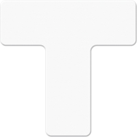 Marqueurs all&eacute;g&eacute;e/5S Armor Stripe, T, 6" lo x 6" la, Blanc, Plastique NRZ Safety Inc.