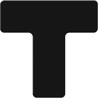 Marqueurs all&eacute;g&eacute;e/5S Armor Stripe, T, 6" lo x 6" la, Noir, Plastique NRZ Safety Inc.