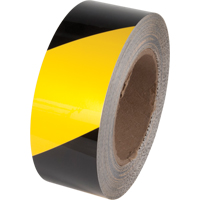 Ruban de marquage pour plancher Tuff Mark, 4" x 100', Polyester, Noir et jaune NRZ Safety Inc.