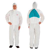 Protective Coveralls, 4X-Large, White, Polypropylene/SMS NRZ Safety Inc.