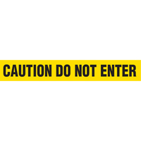 Rubans pour barricades, Anglais, 3" la x 1000' lo, 2 mils, Noir sur jaune NRZ Safety Inc.