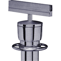 Support d'enseigne pour poteau portable, Chrome satin&eacute; NRZ Safety Inc.