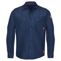 IQ Endurance&reg; Men's Work Shirts, Small, Navy Blue NRZ Safety Inc.