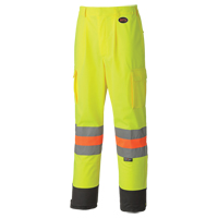6009 Pantalon de s&eacute;curit&eacute; routi&egrave;re respirant, Polyester, T-petit, Jaune lime haute visibilit&eacute; NRZ Safety Inc.