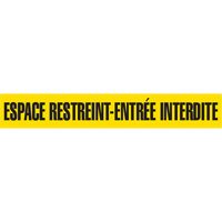 Barricade Tape, French, 3" W x 1000' L, 3 mils, Black on Yellow NRZ Safety Inc.