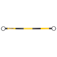 Telescopic Barricade Bar, 85" Extended Length, Black/Yellow NRZ Safety Inc.