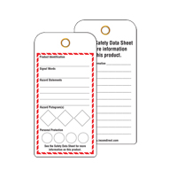 GHS Workplace Tags, Cardstock, 3" W x 6" H, English NRZ Safety Inc.