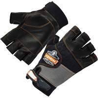 Gants demi-doigts en cuir r&eacute;duisant les impacts ProFlex 901, Petit, Paume en Cuir fleur, Poignet Boucle et crochet NRZ Safety Inc.