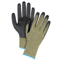 Gants &eacute;lastiques sans coutures r&eacute;sistants &agrave; la coupe noir & jaune, Taille T-Grand/10, Calibre 13, Rev&ecirc;tement Mousse de nitrile, Enveloppe en Aramide, ASTM ANSI niveau A6 NRZ Safety Inc.