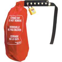 Sac de cadenassage &eacute;lectrique pour prise surdimensionn&eacute;e & contr&ocirc;le de palan, Type Prise NRZ Safety Inc.