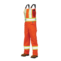 Unlined Safety Overalls, Poly-Cotton, Large, High Visibility Orange NRZ Safety Inc.