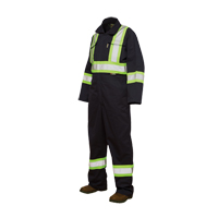 Unlined Safety Coveralls, Large, Navy Blue NRZ Safety Inc.