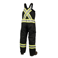 Lined Safety Overalls, Polyester/Polyurethane, Large, Black NRZ Safety Inc.