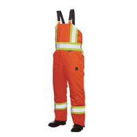 Lined Safety Overalls, Polyester/Polyurethane, Large, High Visibility Orange NRZ Safety Inc.