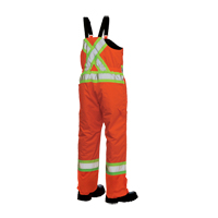 Lined Safety Overalls, Polyester/Polyurethane, Large, High Visibility Orange NRZ Safety Inc.
