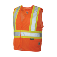 5-Point Tearaway Safety Vest, High Visibility Orange, Large/X-Large, Polyester NRZ Safety Inc.