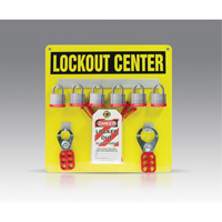 Trousse de plaquette de suspension, Cadenas Acier lamin&eacute;, Capacit&eacute; de 6, Cadenas Compris NRZ Safety Inc.