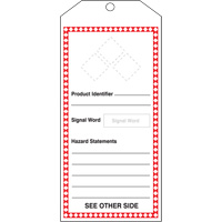 Tr&egrave;s grande &eacute;tiquette SGH, Papier cartonn&eacute;, 3-7/8" la x 8-1/2" h, Anglais NRZ Safety Inc.