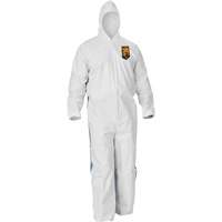 Kleenguard A40 Coveralls with Breathable Back, Large, Blue/White, Microporous/SMS NRZ Safety Inc.