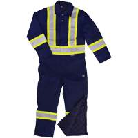 Reflective Duck Coveralls, Small, Navy Blue NRZ Safety Inc.
