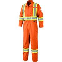 7702 FR Hi-Vis Safety Coveralls, Size 36, Orange NRZ Safety Inc.