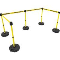Ensemble de cinq montants pour barri&egrave;re PLUS, Plastique, 42" h, Ruban Jaune, Longueur du ruban 15' NRZ Safety Inc.