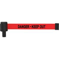 Cassette de banni&egrave;re PLUS, Danger; Keep Out, 15', Ruban Rouge NRZ Safety Inc.