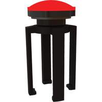 Balise stroboscopique rouge et support pour le syst&egrave;me de barri&egrave;re PLUS, Noir NRZ Safety Inc.