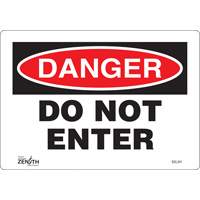 "Do Not Enter" Sign, 7" x 10", Vinyl, English NRZ Safety Inc.
