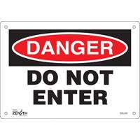 "Do Not Enter" Sign, 7" x 10", Aluminum, English NRZ Safety Inc.