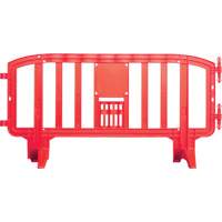Movit Barricade, Interlocking, 78" L x 39" H, Red NRZ Safety Inc.
