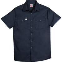 Short-Sleeved Twill Work Shirt, Men's, 4X-Large, Navy Blue NRZ Safety Inc.