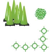 Ensemble de c&ocirc;nes de signalisation et chaînes, 28", Vert NRZ Safety Inc.