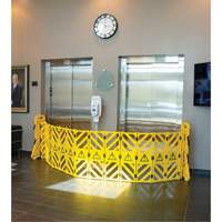 Portable Mobile Barrier, 40" H x 13' L, Yellow NRZ Safety Inc.