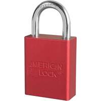 American Lock&reg; Safety Padlock, Red, Keyed Different, Aluminum, 1-1/2" Width NRZ Safety Inc.
