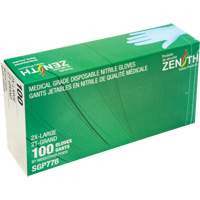 Gants jetables de calibre m&eacute;dical r&eacute;sistants &agrave; la perforation, 2T-Grand, Nitrile, 4,5 mils, Sans poudre, Bleu, Classe 2 NRZ Safety Inc.