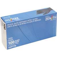 Puncture-Resistant Medical-Grade Disposable Gloves, Large, Nitrile, 5-mil, Powder-Free, Black, Class 2 NRZ Safety Inc.