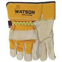 Gants pour cordeur American, Grand, Paume Cuir fleur de vache, Doubleure Coton NRZ Safety Inc.