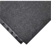 24/Seven&reg; Locksafe&reg; Anti-Fatigue Mat, Smooth, 3' x 3' x 5/8", Black, Natural Rubber NRZ Safety Inc.