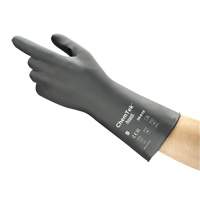 AlphaTec&reg; Chemical Resistant Gloves, Size 8, 12" L, Butyl Rubber/Viton&reg;, 0.3 mil NRZ Safety Inc.