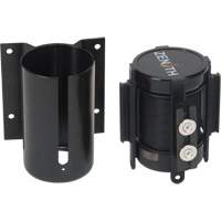 Barri&egrave;re &agrave; fixation murale avec ruban magn&eacute;tique, Acier, Fixation par vis, 7', Ruban Noir NRZ Safety Inc.