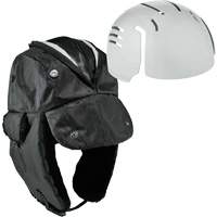 N-Ferno&reg; Zippered Trapper Hat with Bump Cap Insert, Polyurethane/Satin Lining, Medium/Small, Black NRZ Safety Inc.