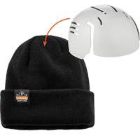 N-Ferno&reg; Zippered Rib Knit Beanie Hat with Bump Cap Insert, One Size, Black NRZ Safety Inc.