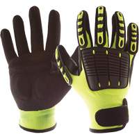 Gants de protection contre les chocs Back Tracker avec protection dorsale de la main, Petit, Paume en Nitrile, Poignet Boucle et crochet NRZ Safety Inc.