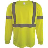 Long Sleeve Safety Shirt, Polyester, 2X-Large, High Visibility Lime-Yellow NRZ Safety Inc.