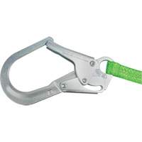 Miller&reg; HP Shock-Absorbing Lanyard, 4', Locking Rebar Hook Center, Locking Snap Hook Leg Ends, Polyester NRZ Safety Inc.