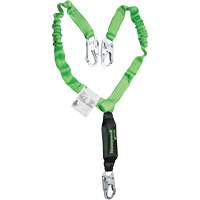 Miller&reg; StretchStop&reg; Shock-Absorbing Lanyard, 6', Locking Snap Hook Center, Locking Snap Hook Leg Ends, Polyester NRZ Safety Inc.
